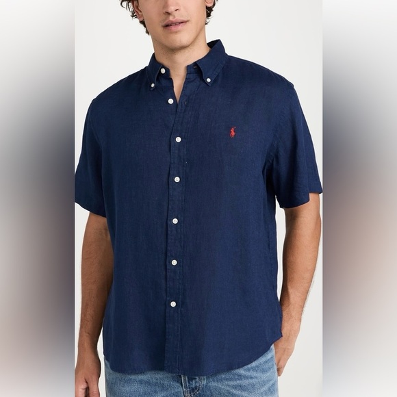 Ralph Lauren Men's Linen Casual Blue Button Down Shirt. Classic Style. Size XXL - Picture 11 of 12